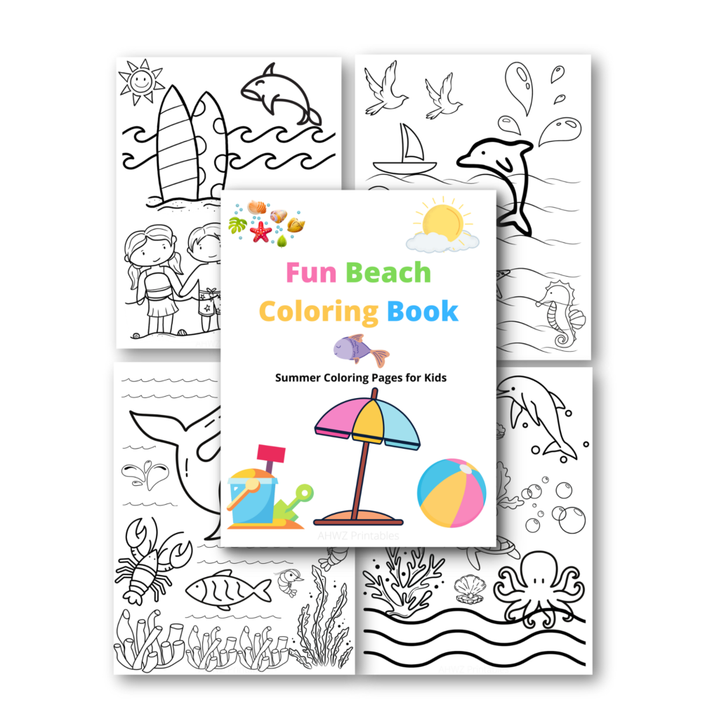 Summer Coloring Book - Beach Coloring Book